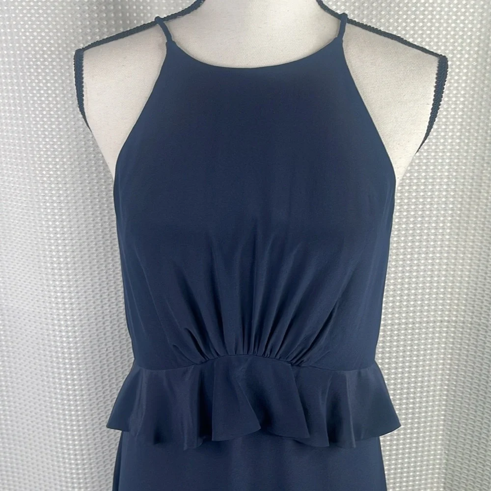 Zimmermann Flounce Picnic Dress 100% Silk Sleeveless Cocktail Events Navy Sz 2 - Picture 6 of 12